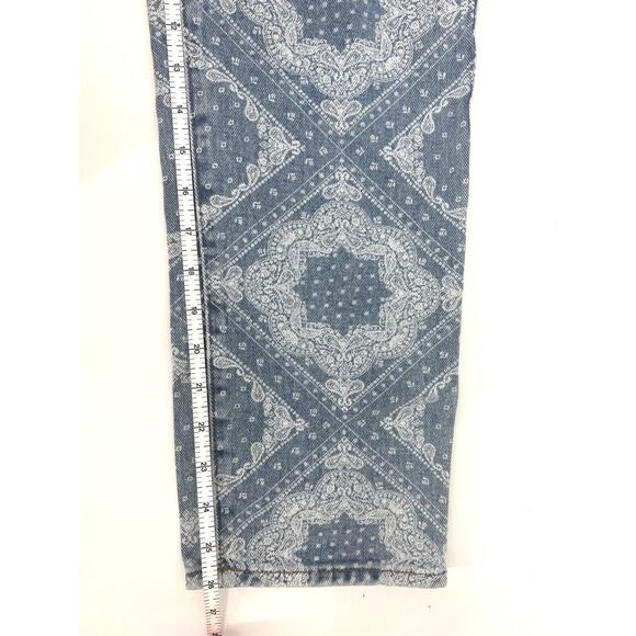 PacSun Bandana Print High Rise Straight Crop Jean Button Fly Size 26 - Picture 7 of 12